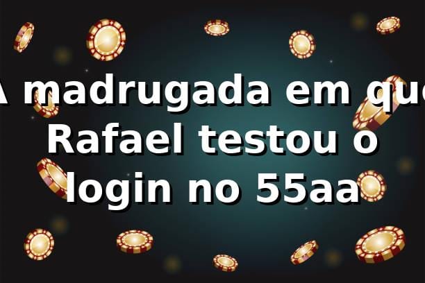 A madrugada em que Rafael testou o login no 55aa